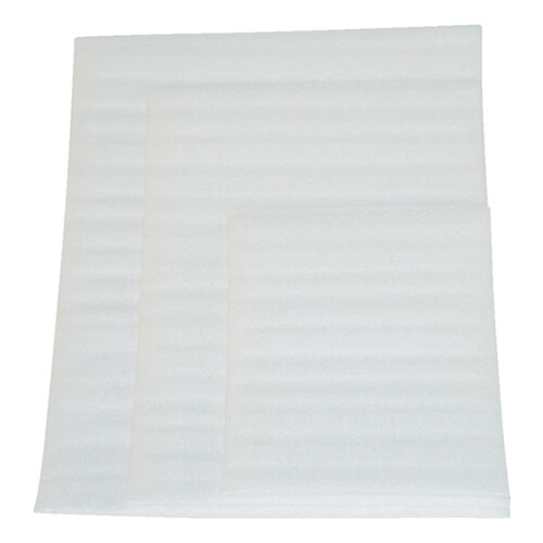 シート緩衝材250mm×350mm　白　【ＴＲＵＳＣＯ 緩衝フォーム 袋タイプ ５０枚入 ２５０Ｘ３５０ｍｍ】画像