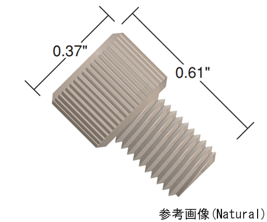 M6　SHORT　MALE　NUT　1/8"　DELRIN　BLACK(10pk)画像