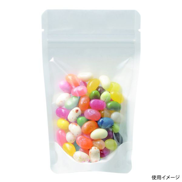 コーヒー豆 袋 COT-875W 白クラフトスタンドチャック袋 小 ヤマニパッケージ画像