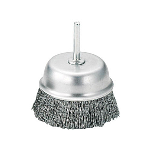 軸付ｶｯﾌﾟﾌﾞﾗｼ電動用(軸径6mm) ｽﾃﾝﾚｽ線 線径0.3mm 1個画像