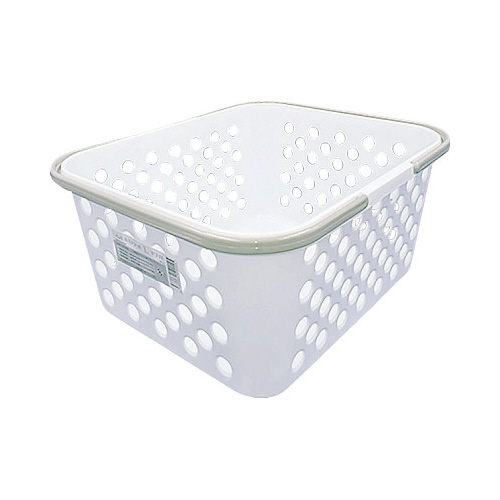 ハンドルバスケットＬ　ホワイト画像