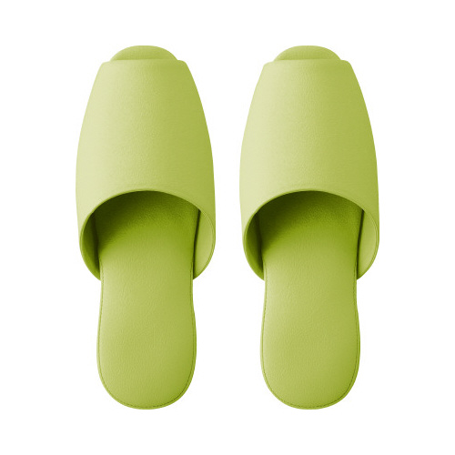 抗菌多機能ビニールスリッパ　前あき　グリーン４０足画像