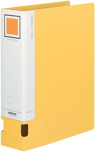 チューブファイルＶツイン　Ａ４縦　６０ｍｍ黄４冊画像