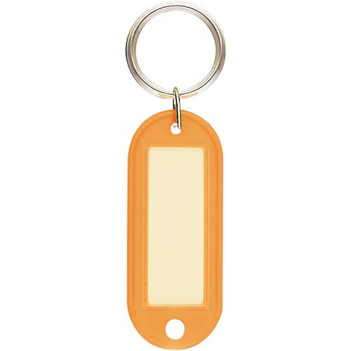 キーホルダー型名札両面大ＰＰ製４２×１７橙×１０画像