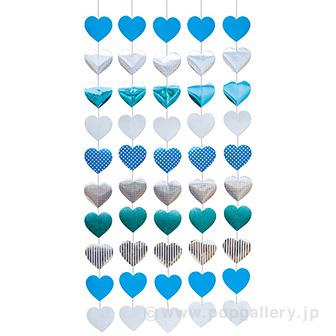 カラフルハートコード（ブルー）画像