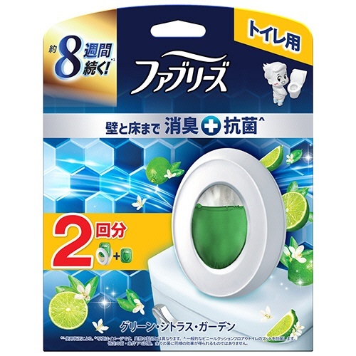 ファブリーズ トイレ用消臭剤+抗菌 グリーン・シトラス・ガーデン (本体+詰替1個) 1パック画像