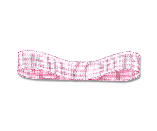 HEIKO N ギンガムリボン ピンク 14mm幅×30m巻画像