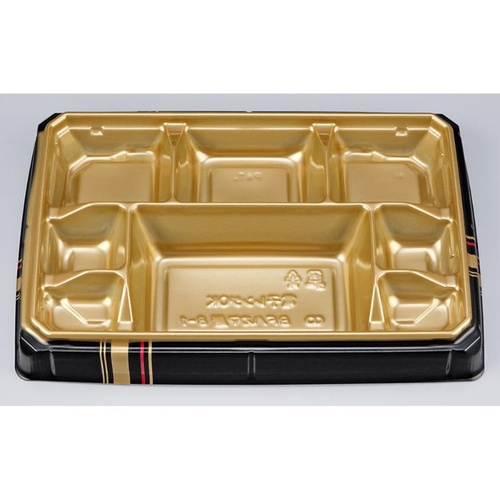 シーピー化成 弁当容器 BFハカマ膳8-1 四辻金 本体(N)画像