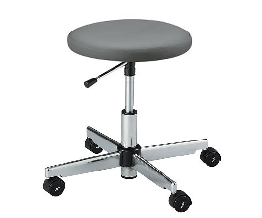 クリーンルーム用帯電防止チェア（クラス100対応）　リング無し　ブラック画像