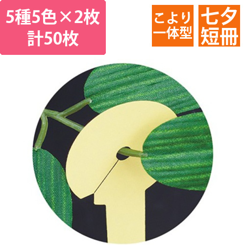 七夕 わくわく短冊 こより一体型画像