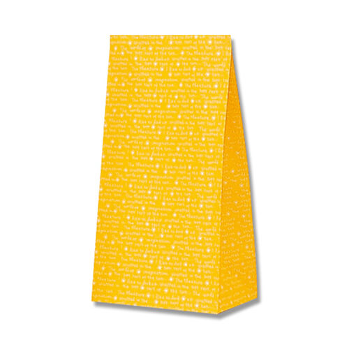 角底袋（スリムレター ・黄色・幅130×マチ80×高235mm)画像