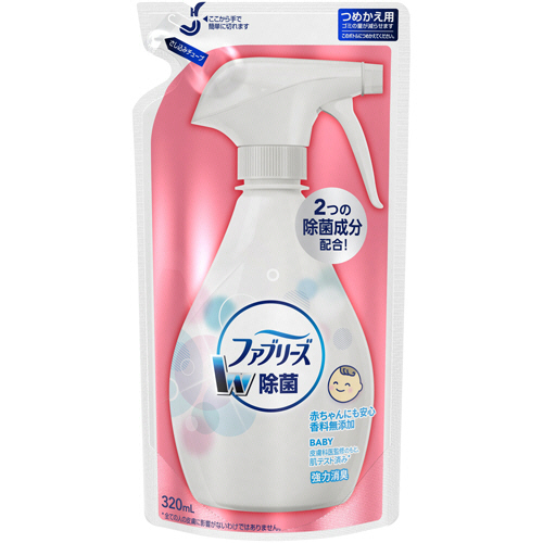 ﾌｧﾌﾞﾘｰｽﾞ ﾀﾞﾌﾞﾙ除菌 香料無添加 つめかえ用 320ml 1個画像