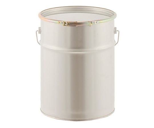 20L ペール缶(バンドタイプ/耐食・耐薬品性/SUS) スチール製のバンドで固定された状態の缶が並んでいる様子