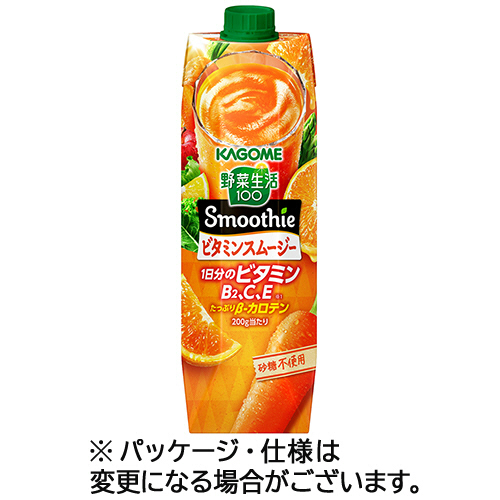 野菜生活100Smoothie ﾋﾞﾀﾐﾝｽﾑｰｼﾞｰ 1000g 紙ﾊﾟｯｸ 1ｹｰｽ(6本)画像