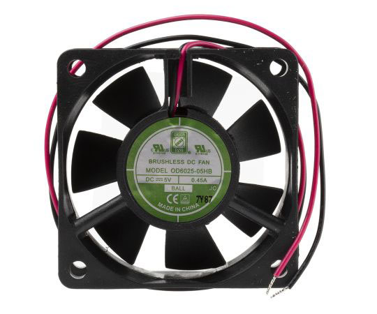 軸流ファン　電源電圧　5　V　dc　60ｘ60ｘ25mm　DC　（OD6025シリーズ）　角型