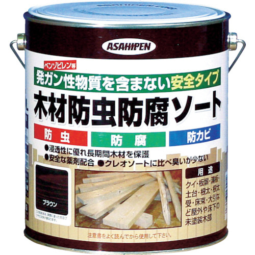 木材防虫防腐ｿｰﾄ 2.5L ﾌﾞﾗｳﾝ 1缶画像