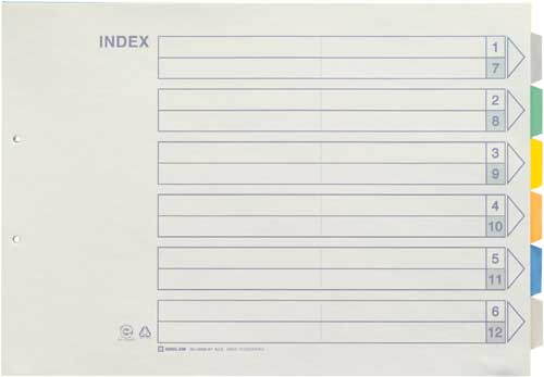 カラーインデックス　Ａ３横　６山　１０組画像