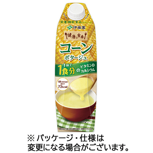 ｺｰﾝﾎﾟﾀｰｼﾞｭ 1000mL 紙ﾊﾟｯｸ(口栓付) 1ｹｰｽ(6本)