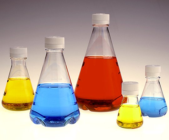 滅菌三角フラスコ（ノーマルキャップ/バッフル底）125mL 1袋（24個入）画像