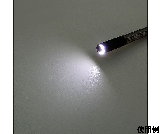 φ4.5mmx1m ハンディスコープ(先端可動/スマホ対応) 先端が可動式でスマホアダプターが付属した状態