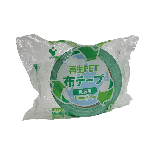 再生ＰＥＴ布テープＮｏ．１６０５　緑　３０巻画像