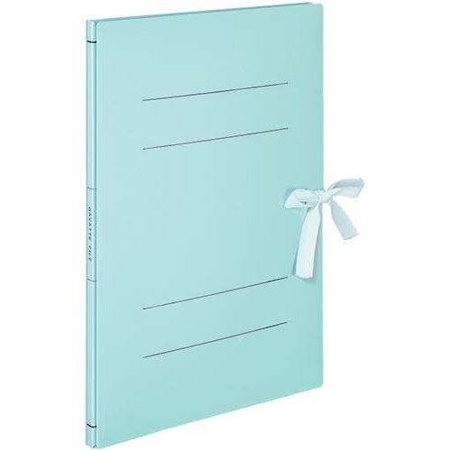 ガバットファイル活用タイプ紙製紐付Ａ４縦　青１０冊画像