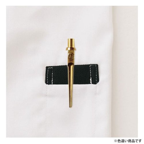 コックコート 兼用 7分袖 ブラウン/ベージュ SS 住商モンブラン 生地の質感と色合いが分かる正面からの全体像