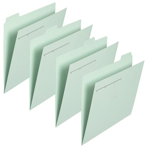 カットフォルダー　４山Ａ４横　ブルー画像