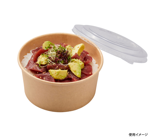 未晒 クラフト カップ 浅型 1000mL 本体 25枚×12パック入 パッケージが正面から見える状態で、クラフトカップが積み重なっている様子