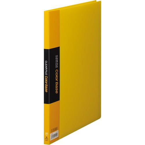 カラーベース固定式　Ａ４縦２０ポケット　黄×１０画像