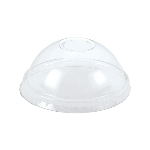 透明ｶｯﾌﾟ A-PET ﾄﾞｰﾑ蓋 口径85mm C穴付き 1ｾｯﾄ(1000個:50個×20ﾊﾟｯｸ)画像