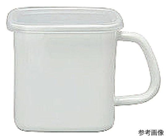 White Series持ち手付ストッカー角型 L 琺瑯蓋付