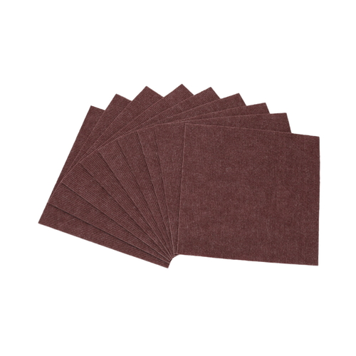 タイルカーペット 吸着ぴたマット ループ 9枚組 30×30cm ブラウン