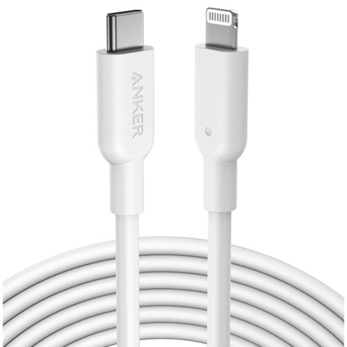 ANKER　PowerLine　II　USB-C&ライトニングケーブル　3.0m　ホワイト　1本画像