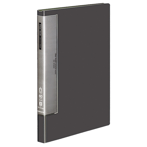 ｸﾘﾔｰﾌﾞｯｸ(ｳｪｰﾌﾞｶｯﾄﾎﾟｹｯﾄ･固定式) A4ﾀﾃ 40ﾎﾟｹｯﾄ 背幅27mm ﾀﾞｰｸｸﾞﾚｰ 1冊画像