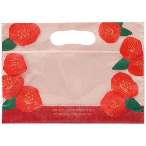 ラッピング用品 WA-ZSW 和風ジップ付バッグ-SW/つばき(30枚) ヘッズ画像