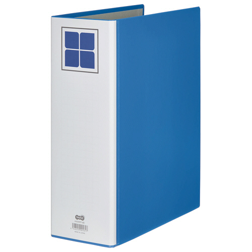 両開きﾊﾟｲﾌﾟ式ﾌｧｲﾙE A4ﾀﾃ 800枚収容 80mmとじ 背幅106mm 青 1ｾｯﾄ(30冊)画像