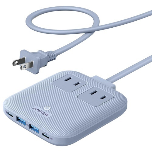 電源タップ　ANKER　Nano　Charging　Station(6-in-1　67W)　グレイッシュブルー　1個画像