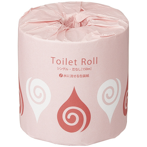 ﾄｲﾚｯﾄﾍﾟｰﾊﾟｰ 個包装 ｼﾝｸﾞﾙ 芯なし 150m 1ｹｰｽ(48ﾛｰﾙ)画像