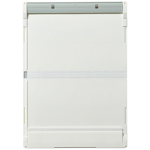 半分に折りたためるｸﾘｯﾌﾟﾎﾞｰﾄﾞ ｺﾝﾊﾟｯｸﾎﾞｰﾄﾞ A4ﾀﾃ 白 1枚画像