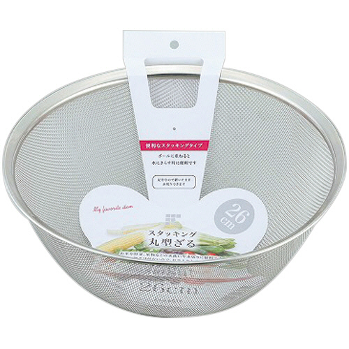 SUIｸﾞｰﾄ ｽﾀｯｷﾝｸﾞ丸型ざる 26cm 1個画像