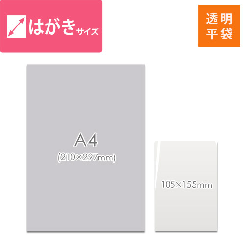 破れにくく使いやすい！DM発送や商品梱包に最適なはがきサイズの透明OPP袋