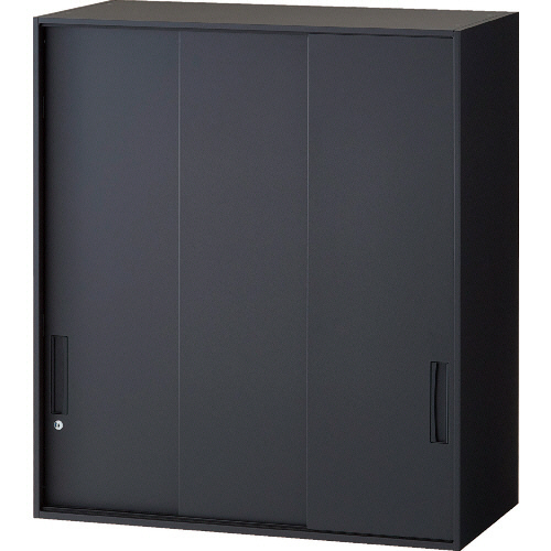 壁面書庫　Calmatio3枚引戸型　上置専用W900×D450×H1030mm　サテンブラック　1台