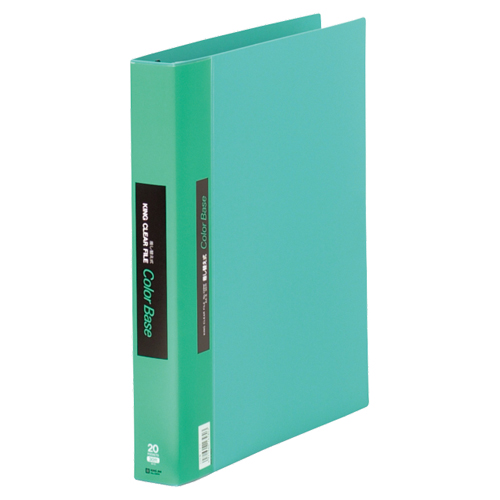 ｸﾘｱｰﾌｧｲﾙｶﾗｰﾍﾞｰｽ 差替え式 A4ﾀﾃ 30穴 15ﾎﾟｹｯﾄ付属 背幅40mm 緑 1ｾｯﾄ(5冊)画像