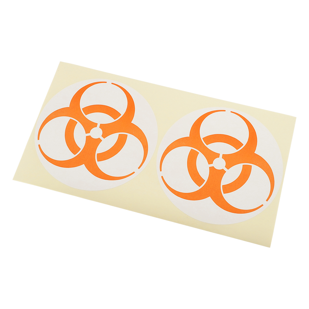 バイオハザードマークラベル 橙 12cm 1袋（200枚入）画像