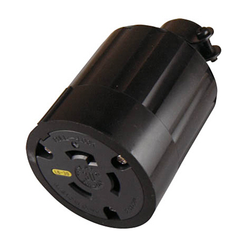 引掛形 ｺﾞﾑｺﾈｸﾀﾎﾞﾃﾞｨｰ 接地2P30A250V 1個画像