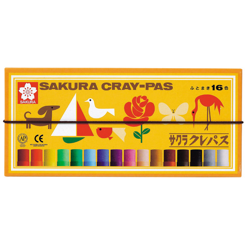 ｸﾚﾊﾟｽ太巻 16色(各色1本) ﾊﾞﾝﾄﾞ付き 1箱画像