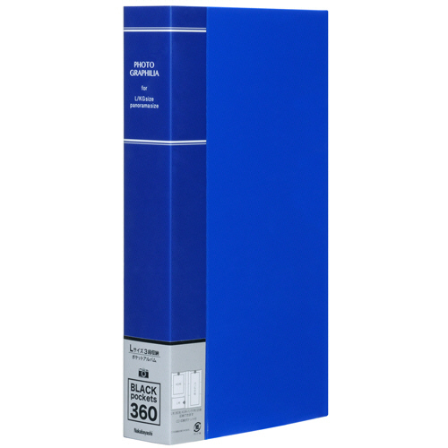 ﾌｫﾄｸﾞﾗﾌｨﾘｱ L判3段×1列 360枚収納 ﾌﾞﾙｰ 1冊画像