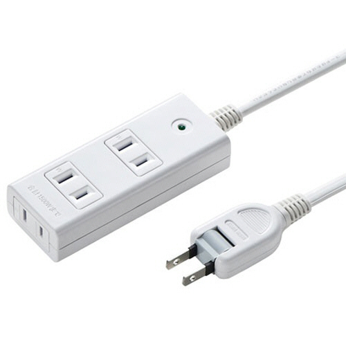 雷ｶﾞｰﾄﾞﾀｯﾌﾟ(ﾎｺﾘ防止ｼｬｯﾀｰ) 2P･3個口 5m ﾎﾜｲﾄ 1個画像