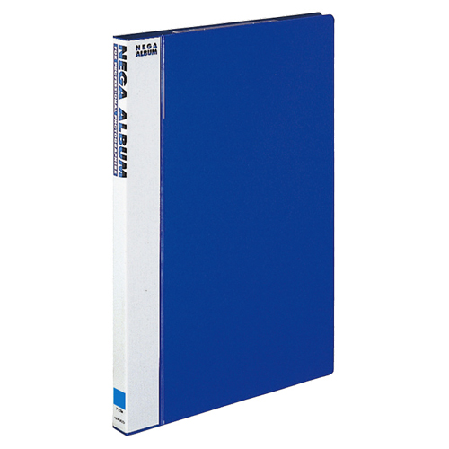 ﾈｶﾞｱﾙﾊﾞﾑ B4 台紙なしﾀｲﾌﾟ(表紙のみ) 青 1ｾｯﾄ(4冊)画像